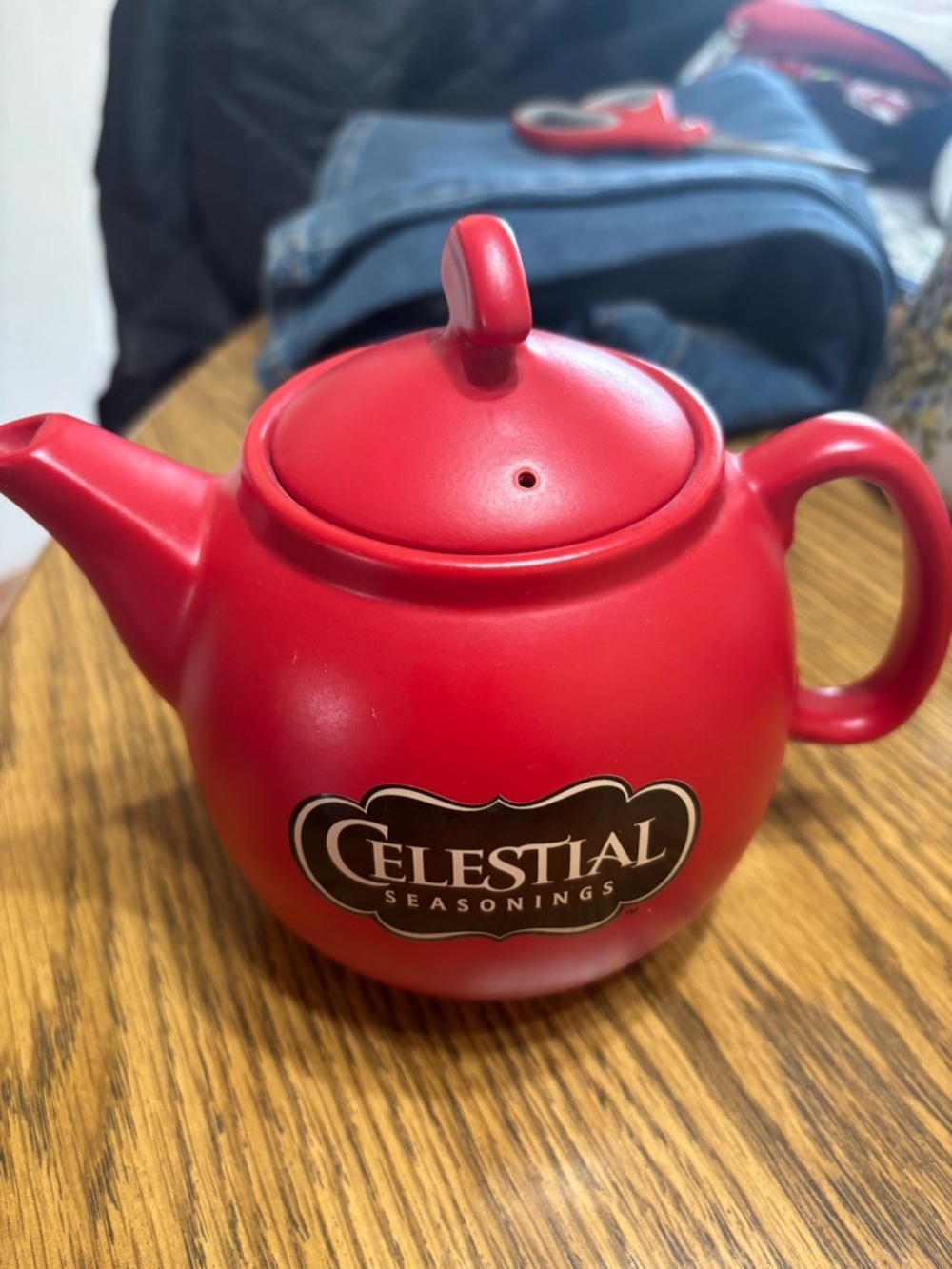 Red Ceramic Teapot